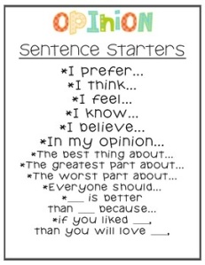 sentence starters